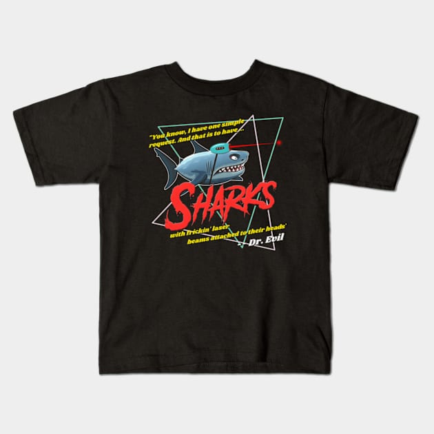 Sharks From Animal Kids T-Shirt by Exraeli Zabeth